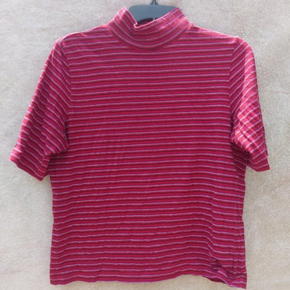 Turtle-neck striped t-shirt - Picture 1 of 7